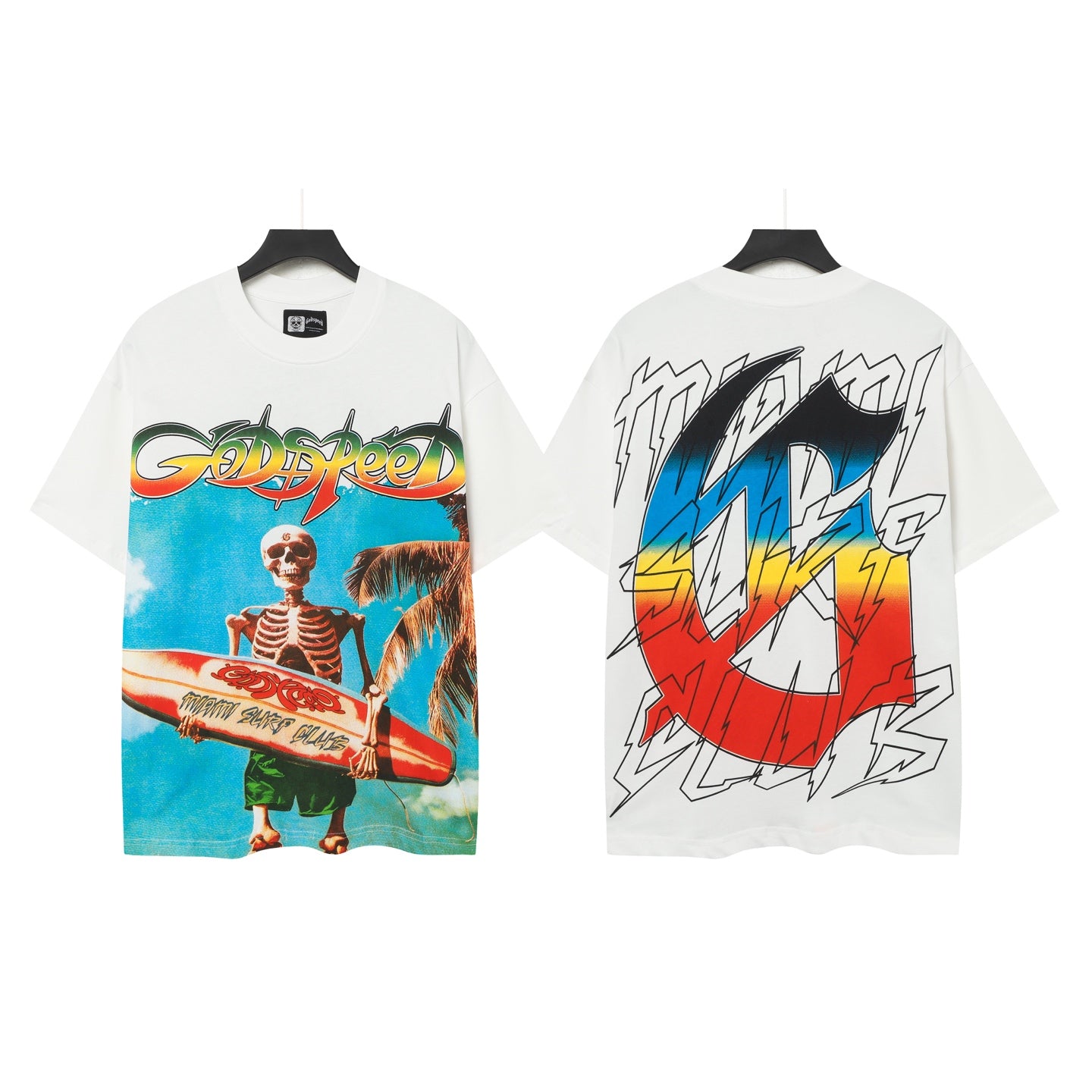 T-shirt homme blanc délavé style vintage (impression artisanale) 5083