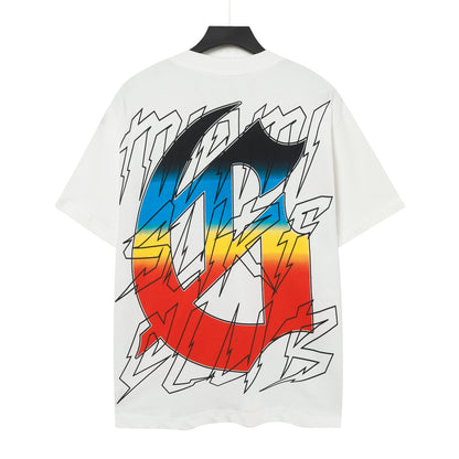 T-shirt homme blanc délavé style vintage (impression artisanale) 5083