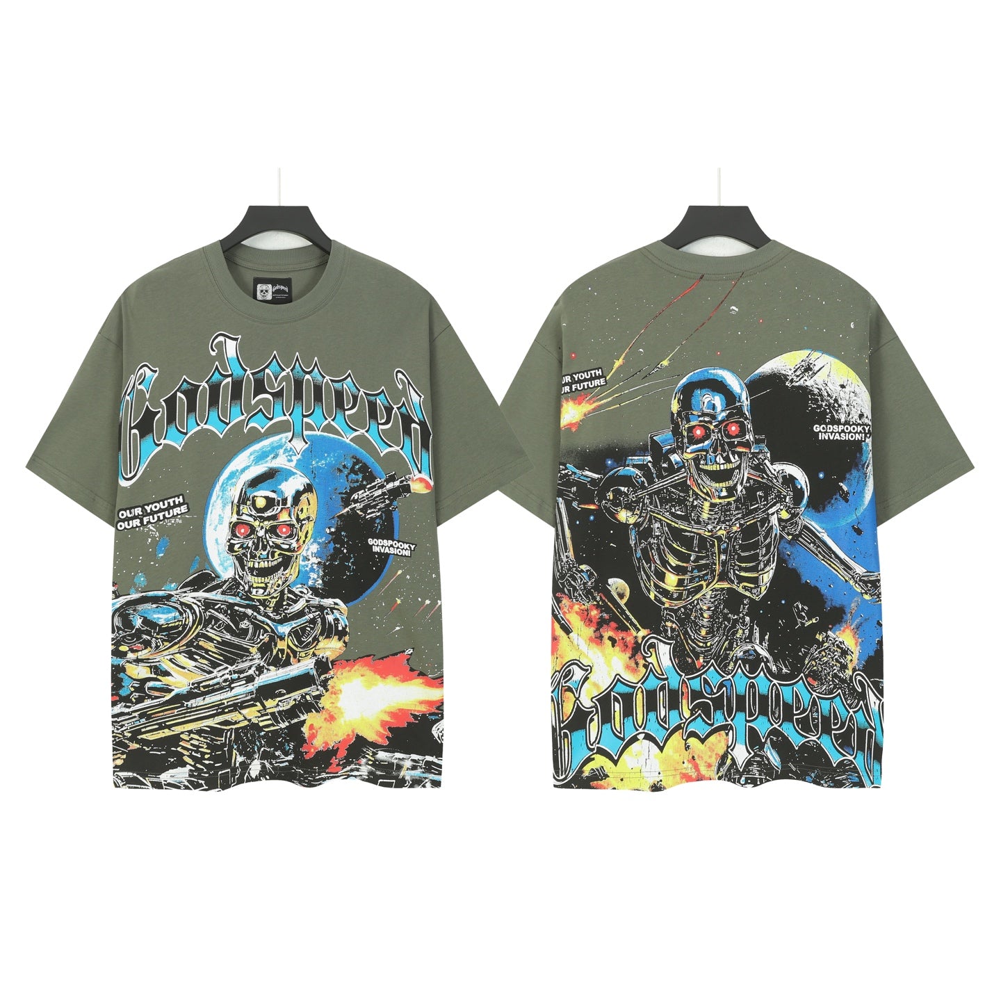 T-shirt homme Green Street Vintage Délavé (Impression Artisanale) 5101