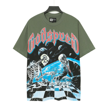 Green Street Vintage Washed T-Shirt (Crafted Print) 5102