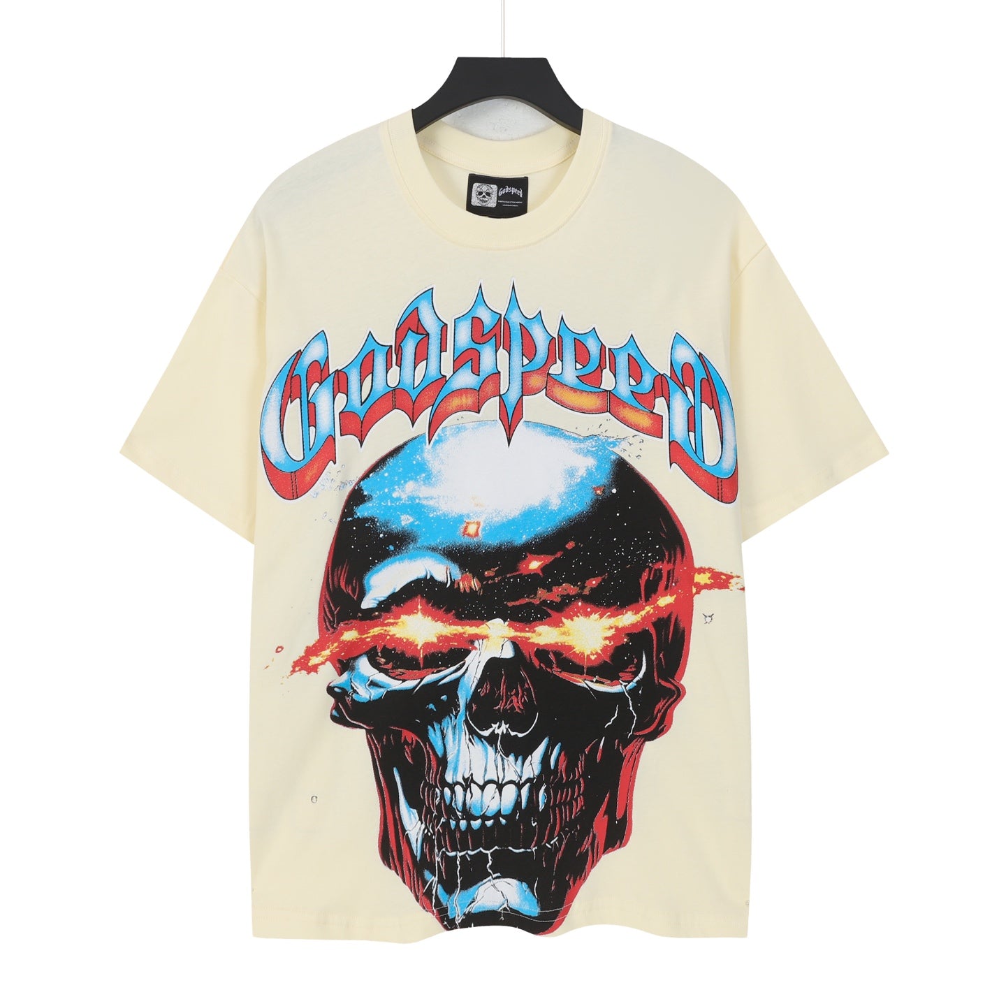 Men’s Beige Street Vintage Washed T-Shirt (Crafted Print) 5108