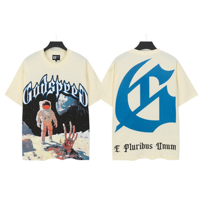 Beige Street Vintage Washed T-Shirt (Crafted Print) 5109