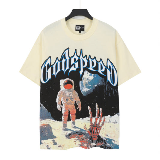 Beige Street Vintage Washed T-Shirt (Crafted Print) 5109