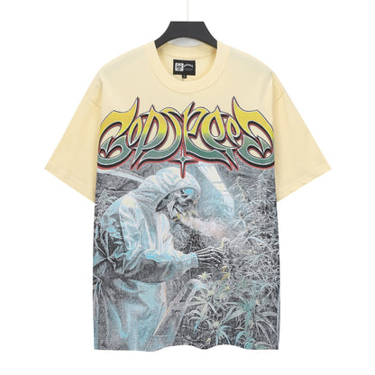 Beige Street Vintage Washed T-Shirt (Crafted Print) 5111