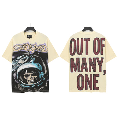 Beige Street Vintage Washed T-Shirt (Crafted Print) 5112