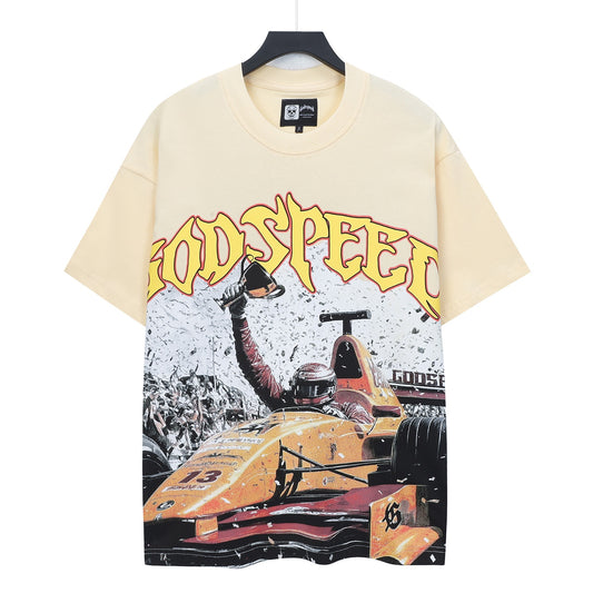 Beige Street Vintage Washed T-Shirt (Crafted Print) 5113