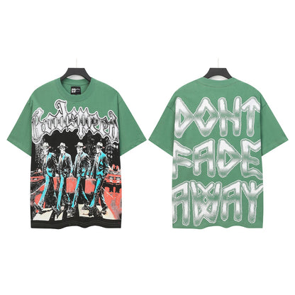 Green Street Vintage Washed T-Shirt (Crafted Print) 5116