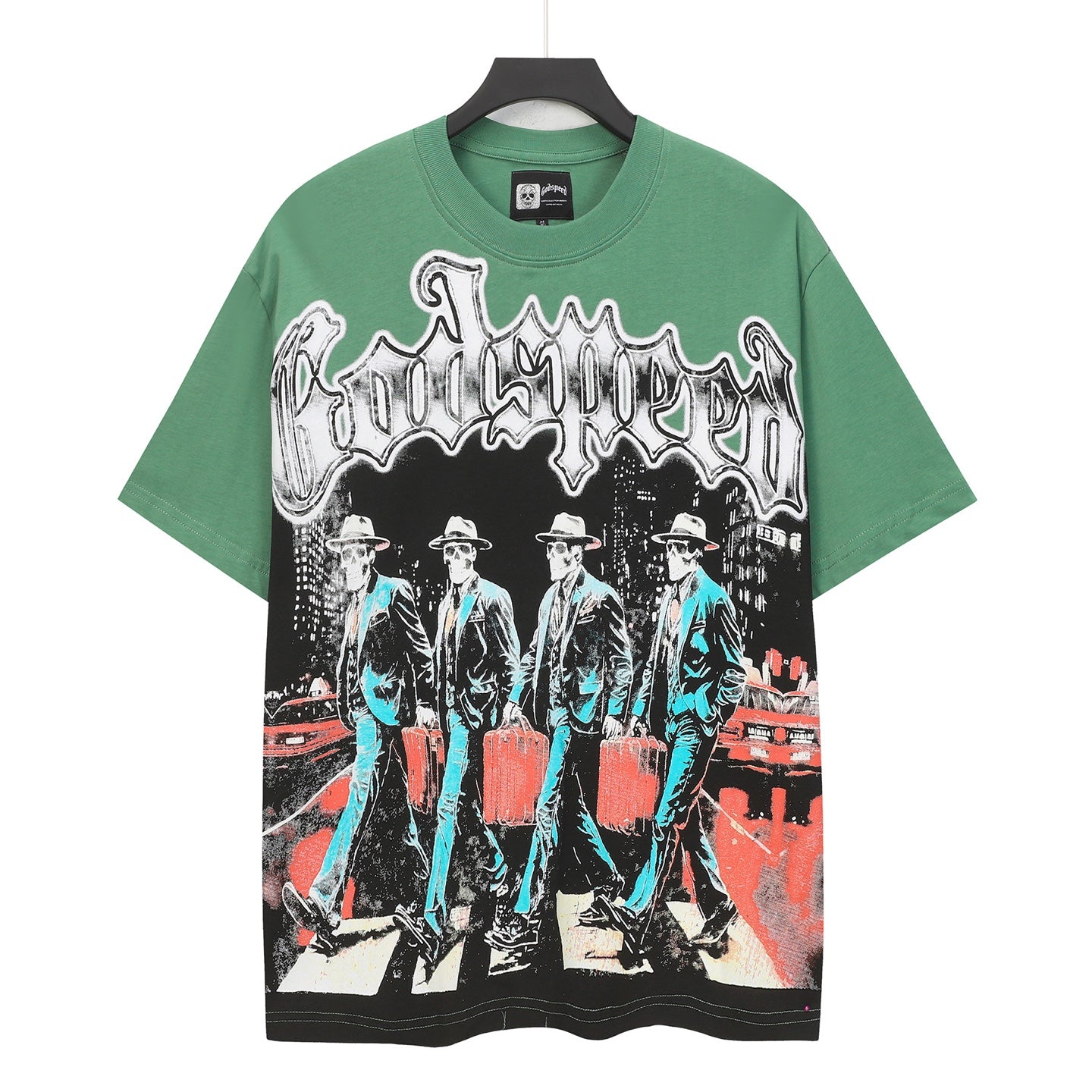 Green Street Vintage Washed T-Shirt (Crafted Print) 5116