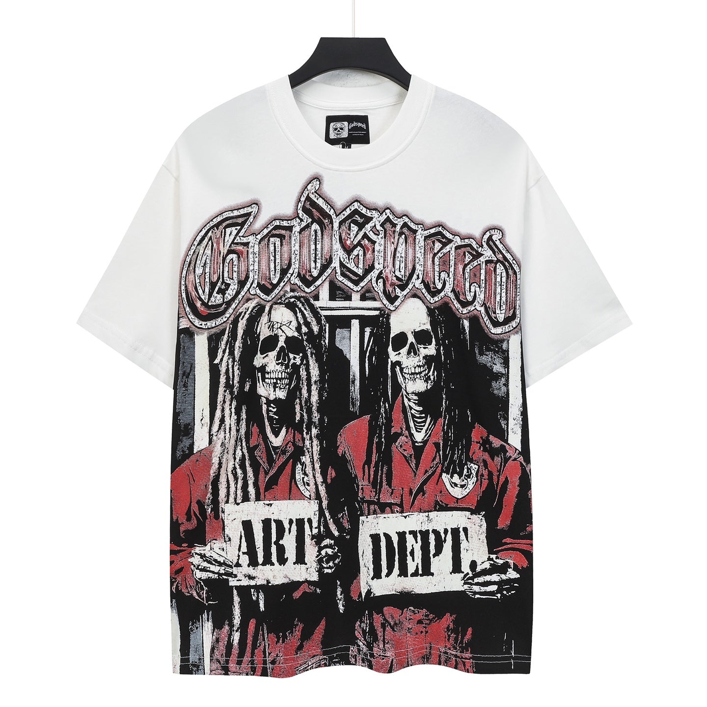White Street Vintage Washed T-Shirt (Crafted Print) 5119