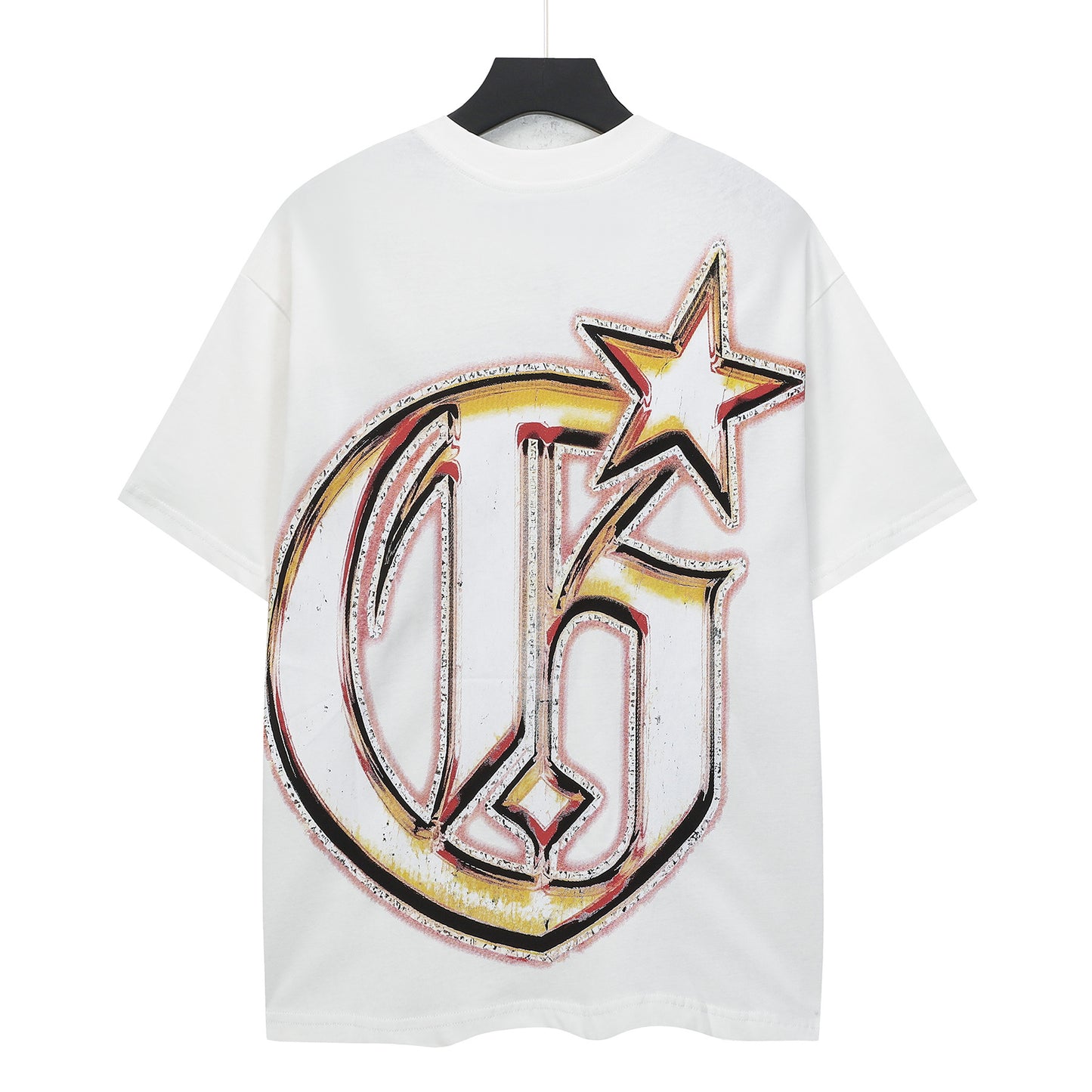 White Street Vintage Washed T-Shirt (Crafted Print) 5119