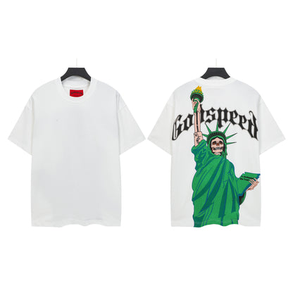 White Street Vintage Washed T-Shirt (Crafted Print) 5121
