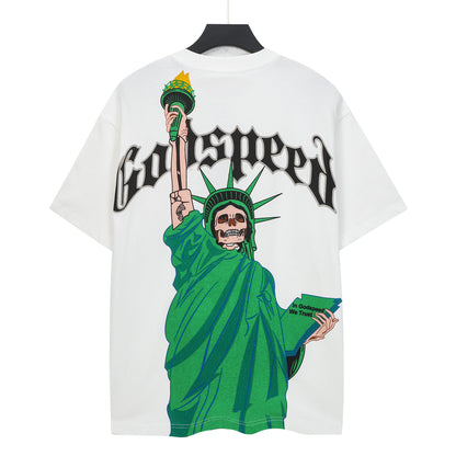 White Street Vintage Washed T-Shirt (Crafted Print) 5121