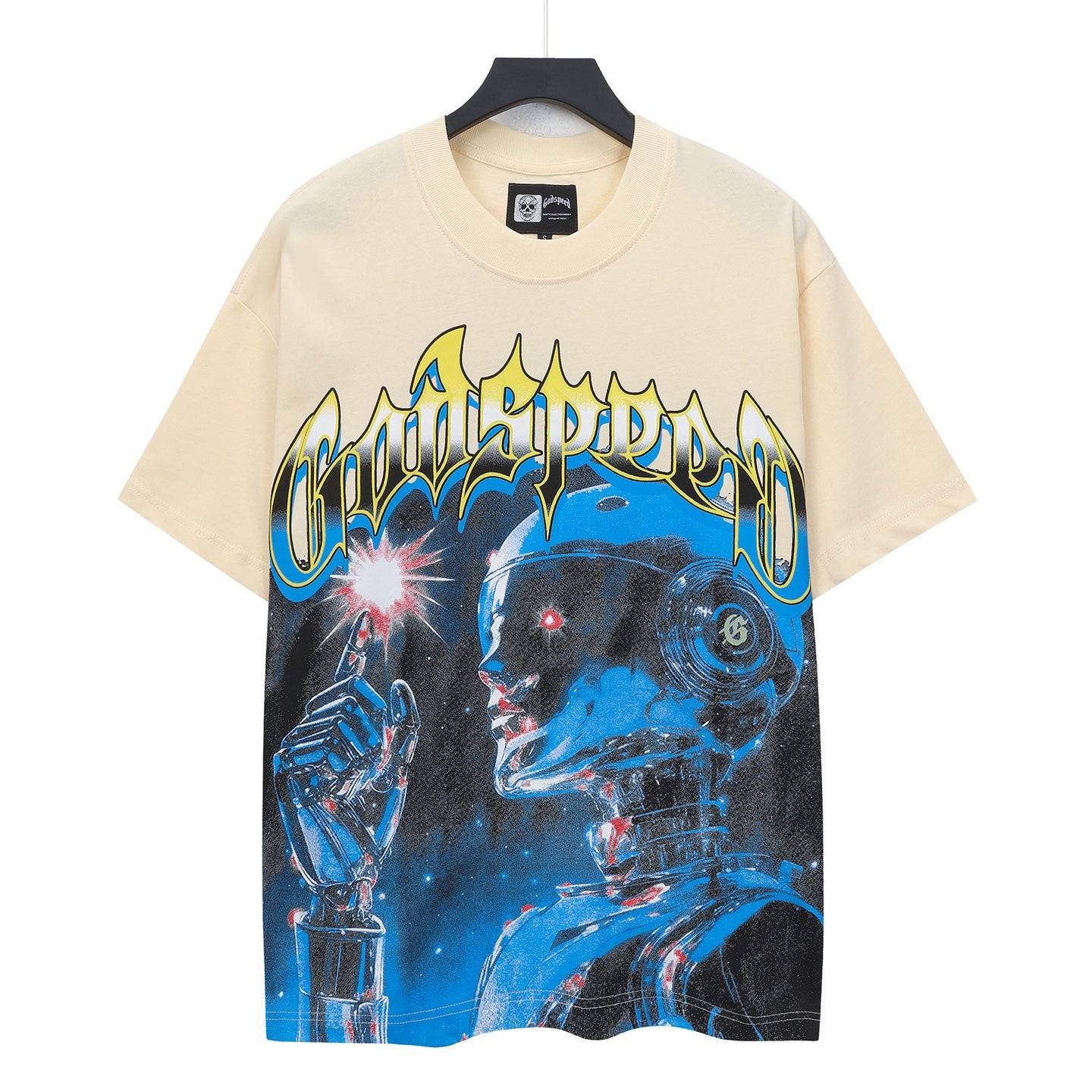 Beige Street Vintage Washed T-Shirt (Crafted Print) 5122