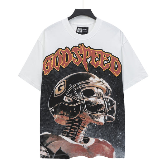 White Street Vintage Washed T-Shirt (Crafted Print) 5123