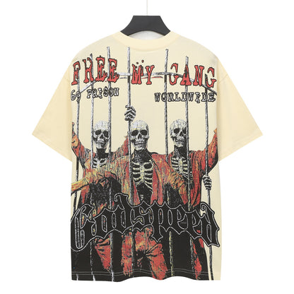 Beige Street Vintage Washed T-Shirt (Crafted Print) 5125