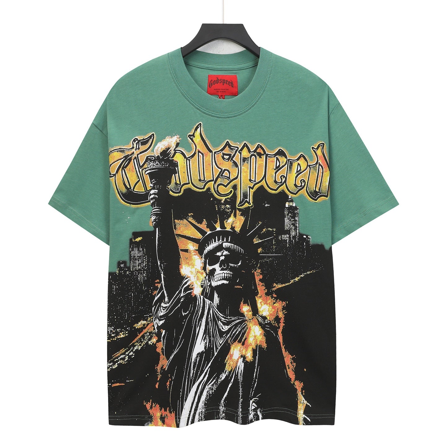Green Street Vintage Washed T-Shirt (Crafted Print) 5126