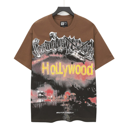 Coffee Street Vintage Washed T-Shirt (Crafted Print) 5127