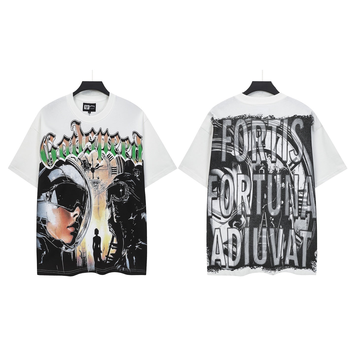 White Street Vintage Washed T-Shirt (Crafted Print) 5128