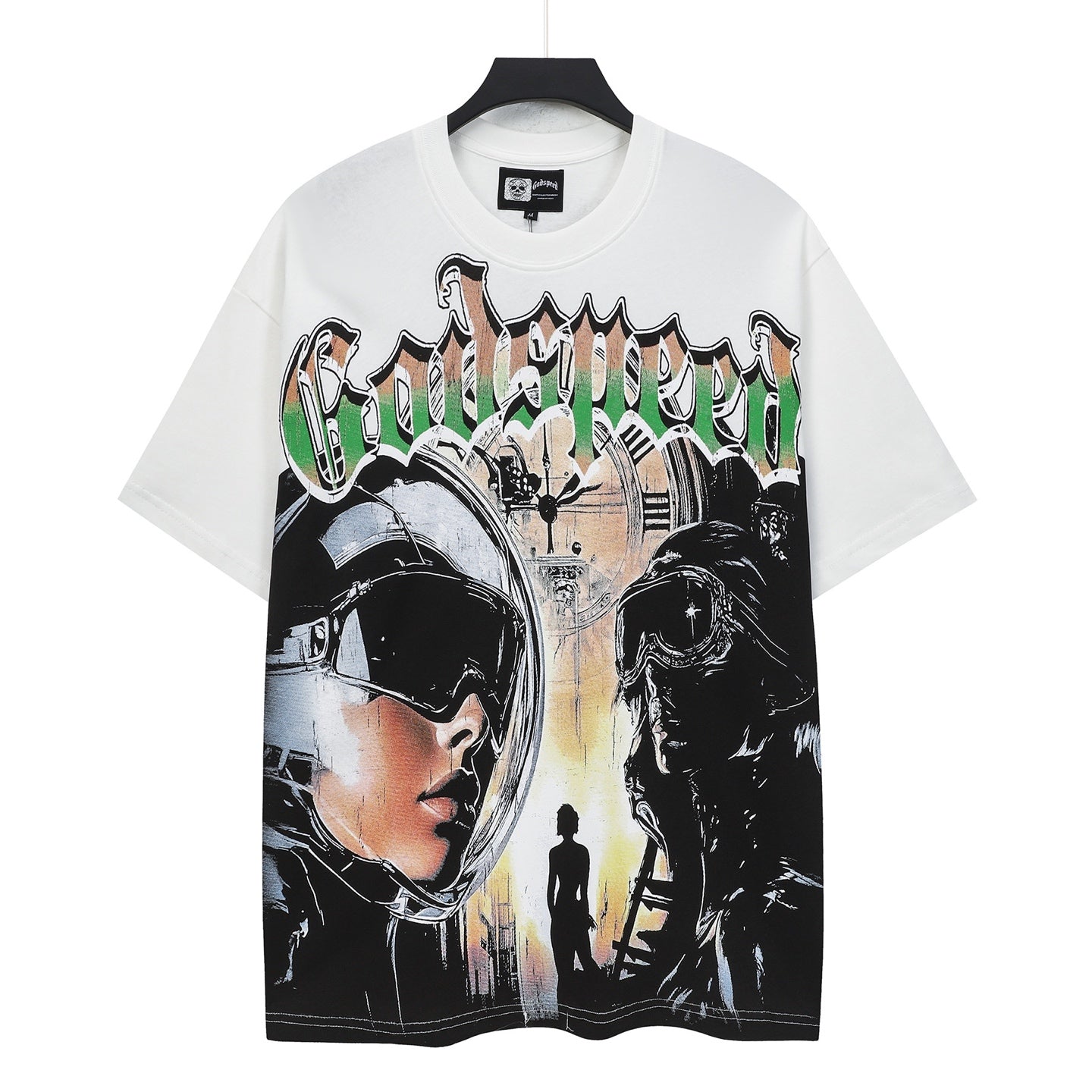 White Street Vintage Washed T-Shirt (Crafted Print) 5128