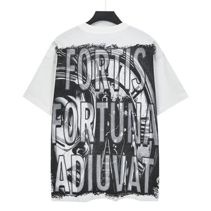 White Street Vintage Washed T-Shirt (Crafted Print) 5128