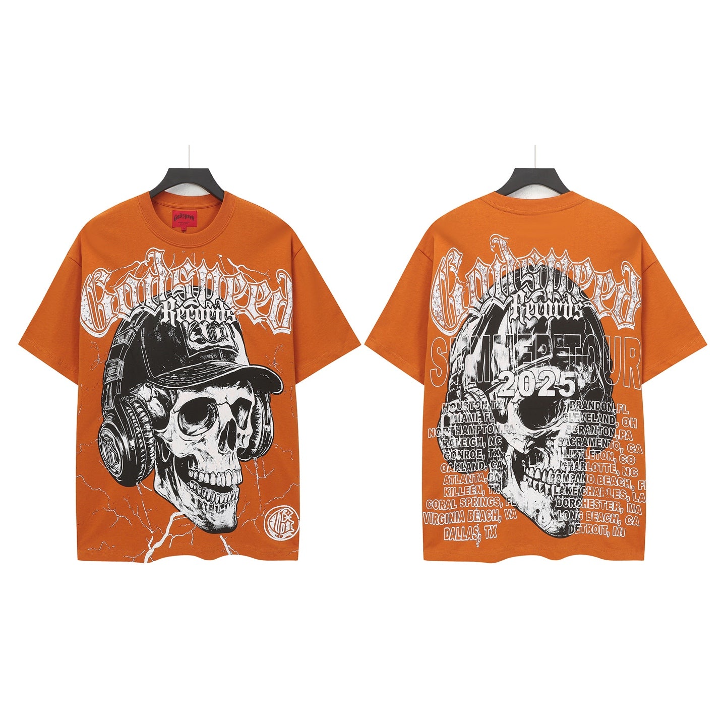 Brick Red Street Vintage Washed T-Shirt (Crafted Print) 5130