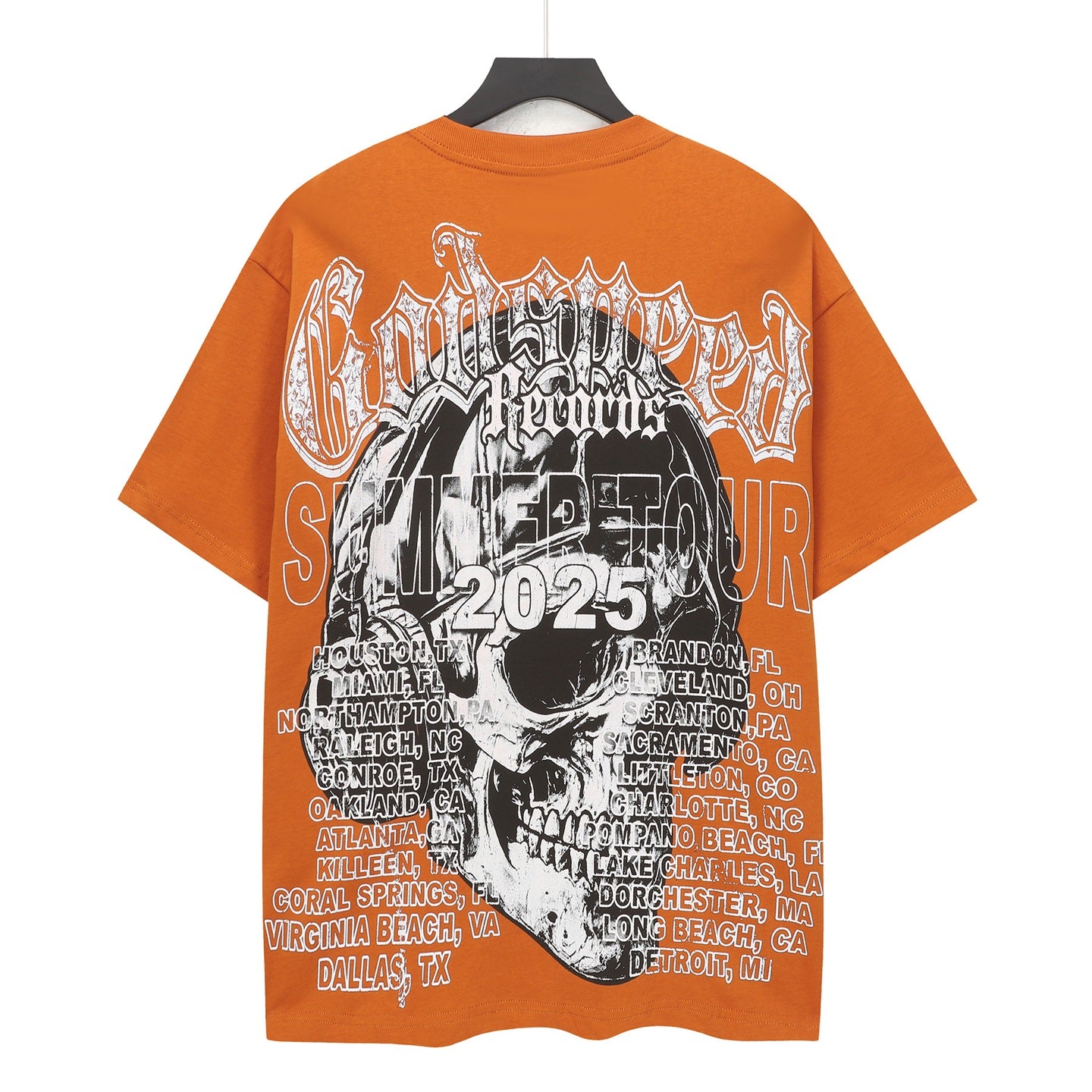 Brick Red Street Vintage Washed T-Shirt (Crafted Print) 5130