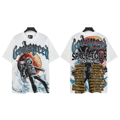 Men’s White Rock Street Vintage Washed T-Shirt (Crafted Print) 5131