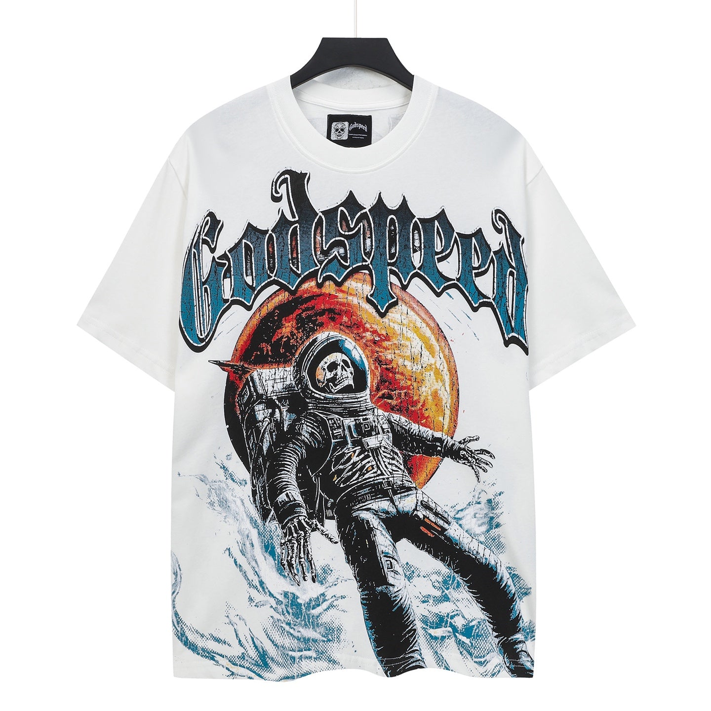 Men’s White Rock Street Vintage Washed T-Shirt (Crafted Print) 5131