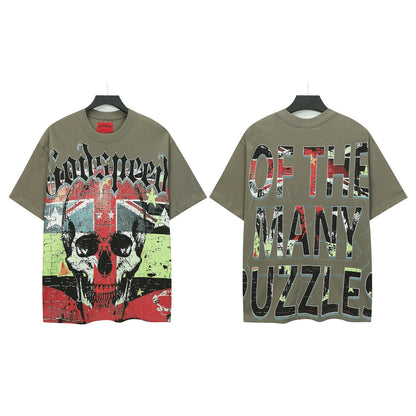 Green Street Vintage Washed T-Shirt (Crafted Print) 5136