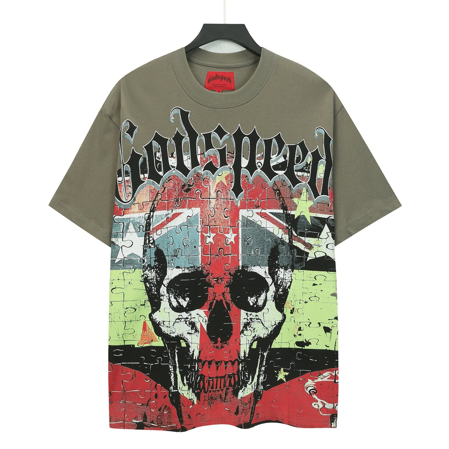 Green Street Vintage Washed T-Shirt (Crafted Print) 5136