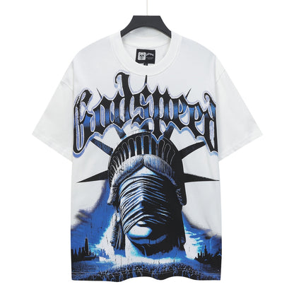 White Street Vintage Washed T-Shirt (Crafted Print) 5138