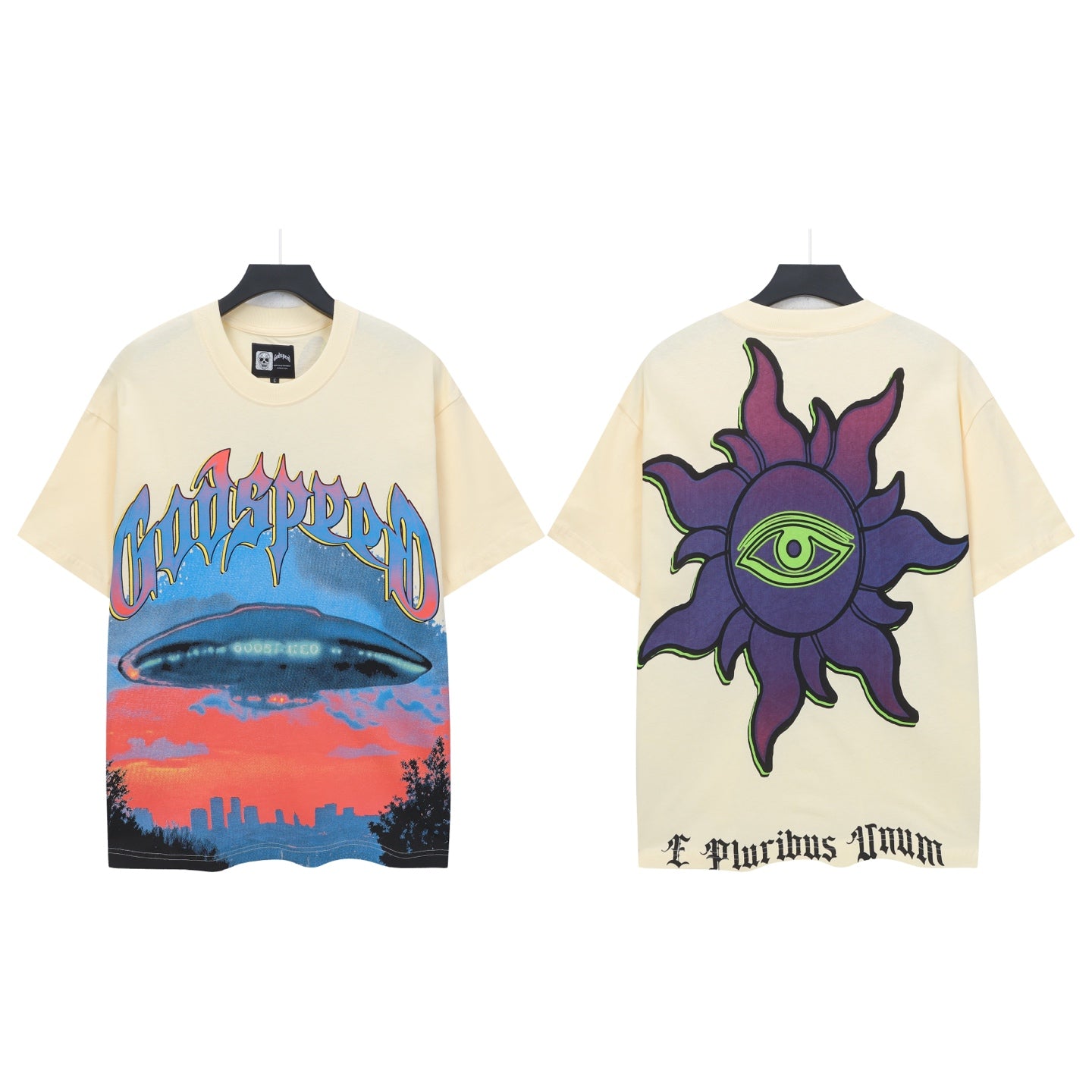 Beige Street Vintage Washed T-Shirt (Crafted Print) 5140