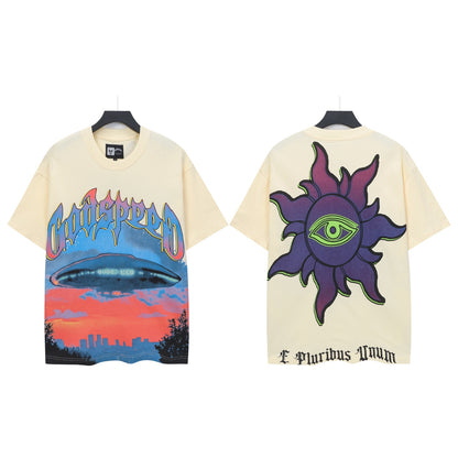 Beige Street Vintage Washed T-Shirt (Crafted Print) 5140