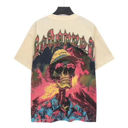 Beige Street Vintage Washed T-Shirt (Crafted Print) 5141