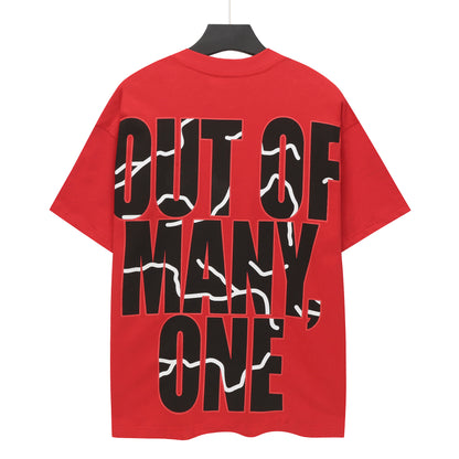 Red Street Vintage Washed T-Shirt (Crafted Print) 5143