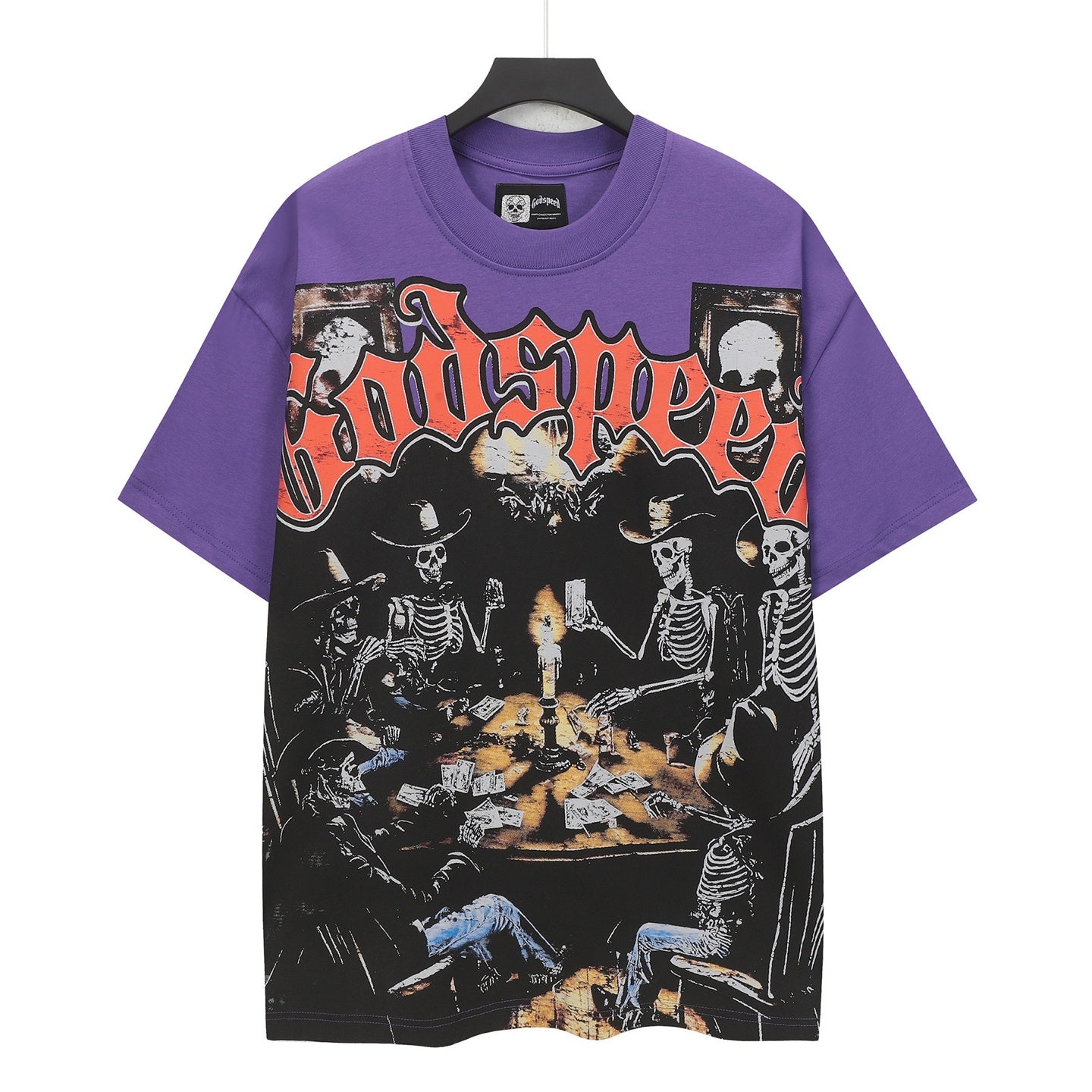 Purple Street Vintage Washed T-Shirt (Crafted Print) 5148