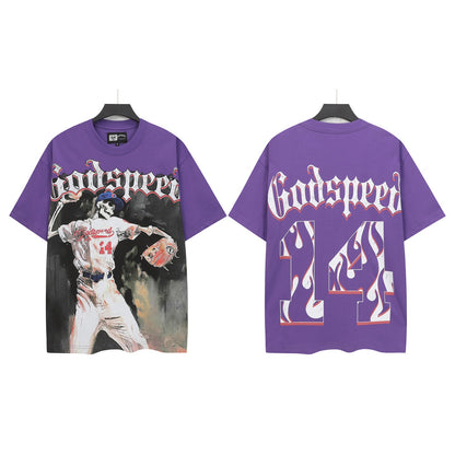 Purple Street Vintage Washed T-Shirt (Crafted Print) 5151