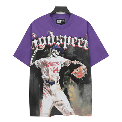 Purple Street Vintage Washed T-Shirt (Crafted Print) 5151
