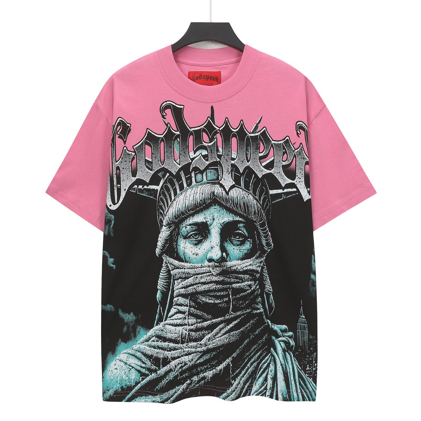 Pink Street Vintage Washed T-Shirt (Crafted Print) 5156