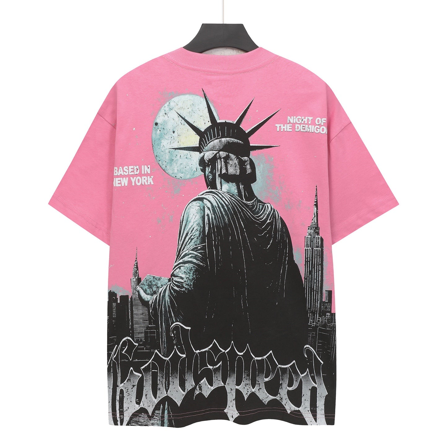 Pink Street Vintage Washed T-Shirt (Crafted Print) 5156