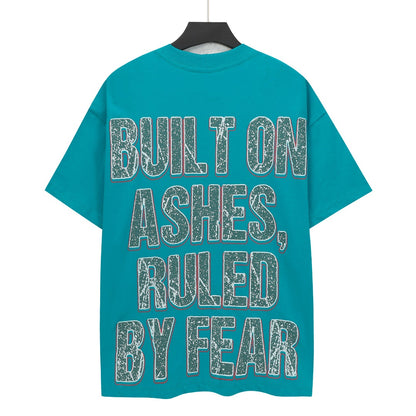 Lake Blue Street Vintage Washed T-Shirt (Crafted Print) 5157
