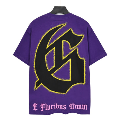 Purple & Coffee Street Vintage Washed T-Shirt (Crafted Print) 5160