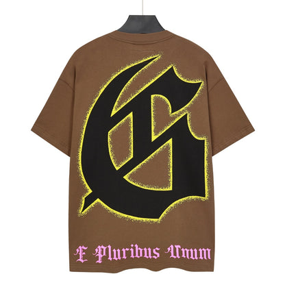 Purple & Coffee Street Vintage Washed T-Shirt (Crafted Print) 5160