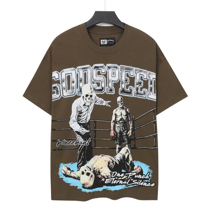 Coffee Street Vintage Washed T-Shirt (Crafted Print) 5162