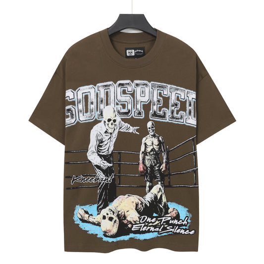 Coffee Street Vintage Washed T-Shirt (Crafted Print) 5162