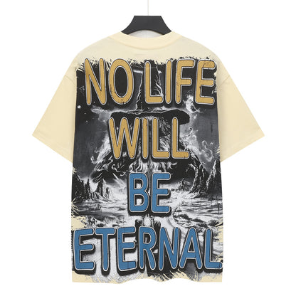 Beige Street Vintage Washed T-Shirt (Crafted Print) 5303
