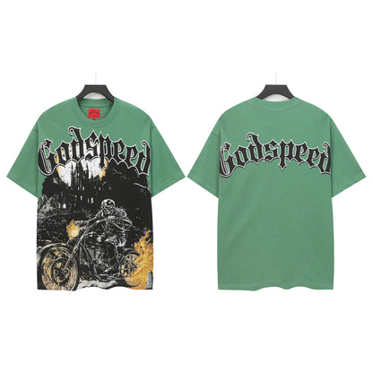 Green Street Vintage Washed T-Shirt (Crafted Print) 5306