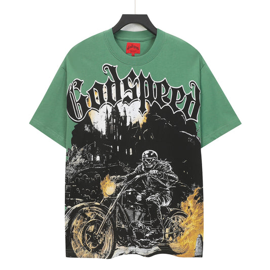 Green Street Vintage Washed T-Shirt (Crafted Print) 5306