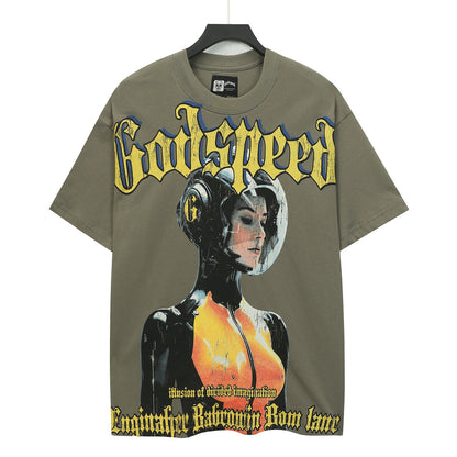 Green Street Vintage Washed T-Shirt (Crafted Print) 5309