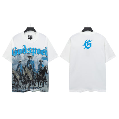 White Street Vintage Washed T-Shirt (Crafted Print) 5310